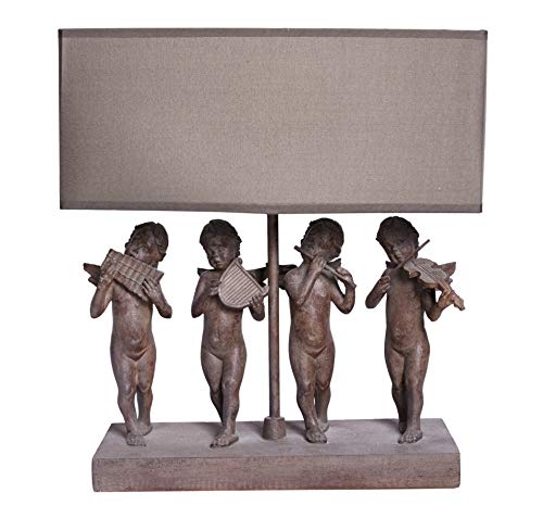 Tischleuchte Engel Lampe Figuren Vintage Shabby Chic CW026 Palazzo Exclusiv 37 cm Tischlampe von PALAZZO INT