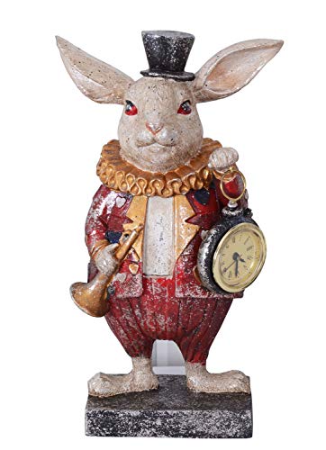 Tischuhr weisses Kaninchen Taschenuhr Alice im Wunderland Uhr Hase Osterhase neu tvc111 Palazzo Exklusiv von PALAZZO INT