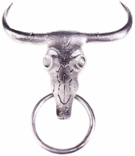 Türklopfer Bullenschädel Silber Wandfigur Stierkopf Bulle Schädel Geweih Türbeschlag lup115 Palazzo Exklusiv von PALAZZO INT