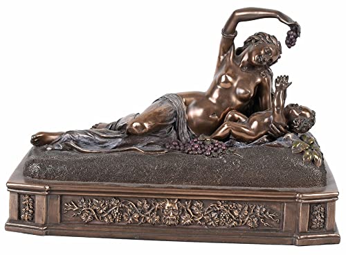 Figur Venus & Amor Skulptur im Altmeister Stil Antike Keramikmasse Bronzeschicht WU74547V4 Palazzo Exklusiv von PALAZZO INT