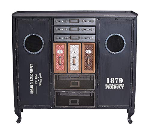 Vintage Sideboard „Sunnyside LOFT“ – Industrial Schrank | Holz & Metall | 8 Schubladen & 2 Türen | Apothekerschrank Loft Design lof038 Palazzo Exklusiv von PALAZZO INT