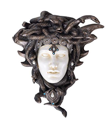 Wandskulptur Medusa in Schlangenkrone glamouröse Konsole Wandkonsole IS010 Palazzo Exklusiv von PALAZZO INT