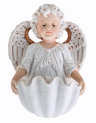 Weihwasserbecken Cupido Weihwasserschale Engel Amor Weiss 15cm wu75762bb Palazzo Exklusiv von PALAZZO INT