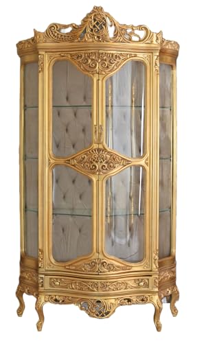 XXL Barock Vitrine Gold Standvitrine Antik cat905 Palazzo Exklusiv von PALAZZO INT