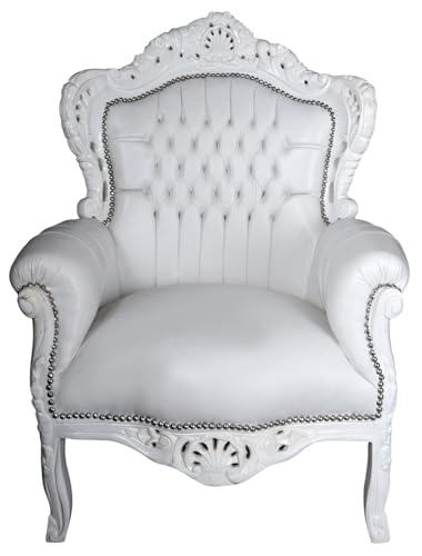 XXL Sessel Weiss Holz geolstert Armlehnen Stuhl cat588b51 Palazzo Exklusiv XXL Sessel Weiss Holz geolstert Armlehnen Stuhl cat588b51 Palazzo Exklusiv von PALAZZO INT