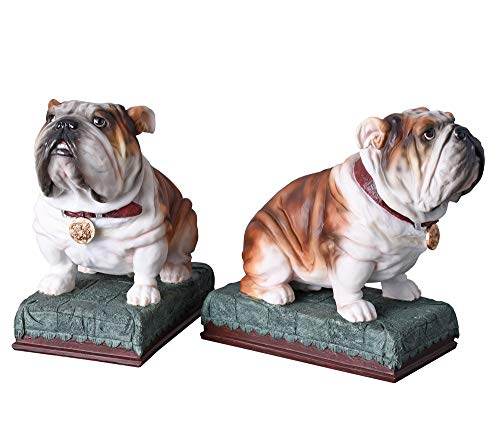 Zwei Buchstützen Hundefigur Englische Bulldogge Buchständer wu69840ya Palazzo Exklusiv von PALAZZO INT