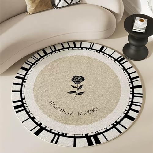PALE Mehrzweck-Rundteppiche, Runde Teppiche, Innenbodenmatten for Schlafzimmer, Küchen, Wohnzimmer Und Arbeitszimmer (Color : C, CH : 180x180cm) von PALE