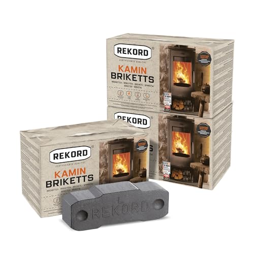 Braunkohle Briketts Kohle Heiz Brikett Kamin Ofen Bündel 10kg x 3 Gebinde 30kg / 1 Karton Rekord von PALIGO