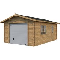 PALMAKO AS Blockbohlen-Garage, BxT: 360 x 550 cm (Außenmaße), Holz - braun von PALMAKO AS
