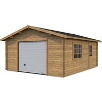 PALMAKO AS Blockbohlen-Garage, BxT: 450 x 550 cm (Außenmaße), Holz - braun von PALMAKO AS