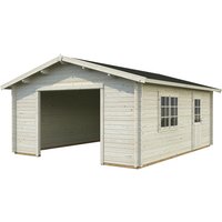 PALMAKO Blockbohlen-Garage, BxT: 540 x 540 cm (Außenmaße), Holz - beige von PALMAKO