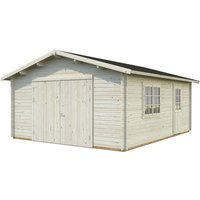 PALMAKO Garage »Roger«, BxT: 450 x 550 cm (Außenmaße), Fichtenholz - transparent von PALMAKO
