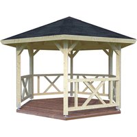 PALMAKO AS Pavillon »Betty 1«, Spitzdach, sechseckig, BxHxT: 423 x 313 x 423 cm - braun von PALMAKO AS