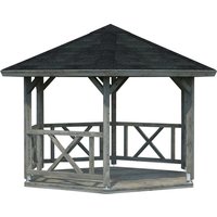 PALMAKO Pavillon »Betty 1«, Spitzdach, sechseckig, BxHxT: 423 x 313 x 423 cm - grau von PALMAKO