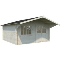 PALMAKO Blockbohlenhaus »Britta«, Holz, BxHxT: 488 x 270 x 580 cm (Außenmaße inkl. Dachüberstand) - braun von PALMAKO