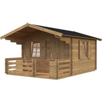 PALMAKO Gartenhaus »Emma«, Holz, BxHxT: 330 x 257 x 330 cm (Außenmaße) - braun von PALMAKO