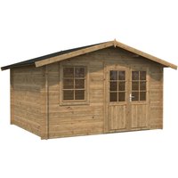 PALMAKO Blockbohlenhaus BxT: 360 x 300 cm (Außenmaße), Wandstärke: 28 mm - braun von PALMAKO