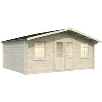 PALMAKO Blockbohlenhaus »Klara«, BxT: 484 x 360 cm (Außenmaße), Wandstärke: 28 mm - braun von PALMAKO