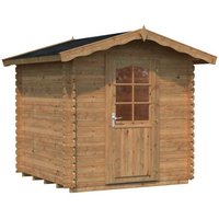 PALMAKO Blockbohlenhaus »Vivian«, Holz, BxHxT: 254 x 222 x 200 cm (Außenmaße inkl. Dachüberstand) - braun von PALMAKO
