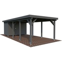 PALMAKO Carport »Karl«, Aufstellmaße BxTxH: 360 x 762 x 235 cm, lackiert, Holz - grau von PALMAKO