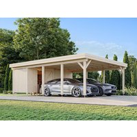 PALMAKO Carport »Karl«, Aufstellmaße BxTxH: 600 x 762 x 254 cm, unbehandelt, Holz - braun von PALMAKO