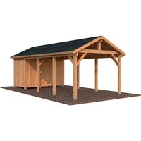PALMAKO Carport »Robert«, Aufstellmaße BxTxH: 361 x 764 x 301 cm, tauchgrundiert, Holz - braun von PALMAKO