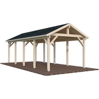 PALMAKO Carport »Robert«, Aufstellmaße BxTxH: 361 x 764 x 301 cm, unbehandelt, Holz - braun von PALMAKO