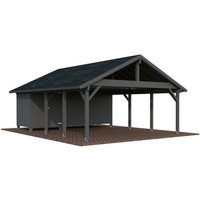 PALMAKO Carport »Robert«, Aufstellmaße BxTxH: 637 x 764 x 363 cm, lackiert, Holz - grau von PALMAKO