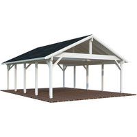 PALMAKO Carport »Robert«, Aufstellmaße BxTxH: 637 x 764 x 363 cm, lackiert, Holz - weiss von PALMAKO