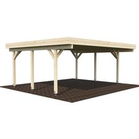 PALMAKO Doppelcarport »Karl«, Außenmaß BxT: 600 x 512 cm, natur - beige von PALMAKO