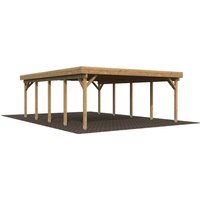 PALMAKO Doppelcarport »Karl«, Außenmaß BxT: 600 x 762 cm, braun von PALMAKO