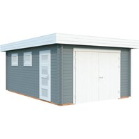 PALMAKO Garage »Rasmus«, Aufstellmaße BxTxH: 420 x 598 x 253 cm, Blockbohlensystem, Holz - grau PALMAKO Garage »Rasmus«, Aufstellmaße BxTxH: 420 x 598 x 253 cm, Blockbohlensystem, Holz - grau von PALMAKO