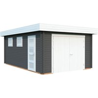 PALMAKO Garage »Rasmus«, Aufstellmaße BxTxH: 420 x 598 x 253 cm, Blockbohlensystem, Holz - grau PALMAKO Garage »Rasmus«, Aufstellmaße BxTxH: 420 x 598 x 253 cm, Blockbohlensystem, Holz - grau von PALMAKO