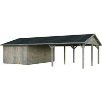 PALMAKO Garage »Roger«, Aufstellmaße BxTxH: 1006 x 619 x 316 cm, Blockbohlensystem, Holz - grau PALMAKO Garage »Roger«, Aufstellmaße BxTxH: 1006 x 619 x 316 cm, Blockbohlensystem, Holz - grau von PALMAKO