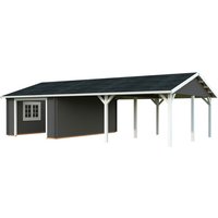PALMAKO Garage »Roger«, Aufstellmaße BxTxH: 1006 x 619 x 316 cm, Blockbohlensystem, Holz - grau PALMAKO Garage »Roger«, Aufstellmaße BxTxH: 1006 x 619 x 316 cm, Blockbohlensystem, Holz - grau von PALMAKO