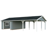 PALMAKO Garage »Roger«, Aufstellmaße BxTxH: 1006 x 619 x 316 cm, Blockbohlensystem, Holz - grau PALMAKO Garage »Roger«, Aufstellmaße BxTxH: 1006 x 619 x 316 cm, Blockbohlensystem, Holz - grau von PALMAKO