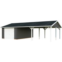 PALMAKO Garage »Roger«, Aufstellmaße BxTxH: 1006 x 619 x 316 cm, Blockbohlensystem, Holz - grau PALMAKO Garage »Roger«, Aufstellmaße BxTxH: 1006 x 619 x 316 cm, Blockbohlensystem, Holz - grau von PALMAKO