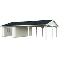 PALMAKO Garage »Roger«, Aufstellmaße BxTxH: 1006 x 619 x 316 cm, Blockbohlensystem, Holz - weiss PALMAKO Garage »Roger«, Aufstellmaße BxTxH: 1006 x 619 x 316 cm, Blockbohlensystem, Holz - weiss von PALMAKO