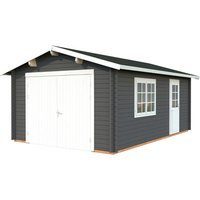 PALMAKO Garage »Roger«, Aufstellmaße BxTxH: 426 x 598 x 276 cm, Blockbohlensystem, Holz - grau PALMAKO Garage »Roger«, Aufstellmaße BxTxH: 426 x 598 x 276 cm, Blockbohlensystem, Holz - grau von PALMAKO