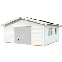 PALMAKO Garage »Roger«, Aufstellmaße BxTxH: 622 x 596 x 312 cm, Blockbohlensystem, Holz - weiss PALMAKO Garage »Roger«, Aufstellmaße BxTxH: 622 x 596 x 312 cm, Blockbohlensystem, Holz - weiss von PALMAKO