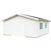 PALMAKO Garage »Roger«, Aufstellmaße BxTxH: 622 x 596 x 312 cm, Blockbohlensystem, Holz - weiss PALMAKO Garage »Roger«, Aufstellmaße BxTxH: 622 x 596 x 312 cm, Blockbohlensystem, Holz - weiss von PALMAKO