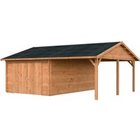 PALMAKO Garage »Roger«, Aufstellmaße BxTxH: 703 x 619 x 316 cm, Blockbohlensystem, Holz - braun PALMAKO Garage »Roger«, Aufstellmaße BxTxH: 703 x 619 x 316 cm, Blockbohlensystem, Holz - braun von PALMAKO