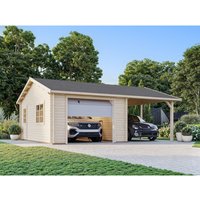 PALMAKO Garage »Roger«, Aufstellmaße BxTxH: 703 x 619 x 316 cm, Blockbohlensystem, Holz - braun PALMAKO Garage »Roger«, Aufstellmaße BxTxH: 703 x 619 x 316 cm, Blockbohlensystem, Holz - braun von PALMAKO