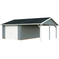 PALMAKO Garage »Roger«, Aufstellmaße BxTxH: 703 x 619 x 316 cm, Blockbohlensystem, Holz - grau PALMAKO Garage »Roger«, Aufstellmaße BxTxH: 703 x 619 x 316 cm, Blockbohlensystem, Holz - grau von PALMAKO