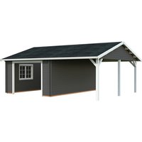 PALMAKO Garage »Roger«, Aufstellmaße BxTxH: 706 x 619 x 316 cm, Blockbohlensystem, Holz - grau PALMAKO Garage »Roger«, Aufstellmaße BxTxH: 706 x 619 x 316 cm, Blockbohlensystem, Holz - grau von PALMAKO