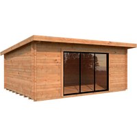 PALMAKO Gartenhaus »Lea Slide Plus«, B x H x L:  530 x 249 x 380 cm, Braun, tauchgrundiert von PALMAKO