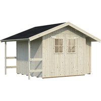 PALMAKO Gerätehaus »Marcus«, Holz, BxHxT: 384 x 240 x 239 cm (Außenmaße inkl. Dachüberstand) - braun von PALMAKO