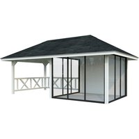 PALMAKO Pavillon »Bianca«, Aufstellmaße BxTxH: 672 x 384 x 319 cm, lackiert, Holz - weiss von PALMAKO