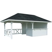 PALMAKO Pavillon »Bianca«, Aufstellmaße BxTxH: 672 x 384 x 319 cm, lackiert, Holz - weiss von PALMAKO