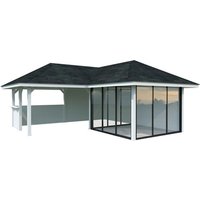 PALMAKO Pavillon »Bianca«, Aufstellmaße BxTxH: 672 x 672 x 319 cm, lackiert, Holz - weiss von PALMAKO